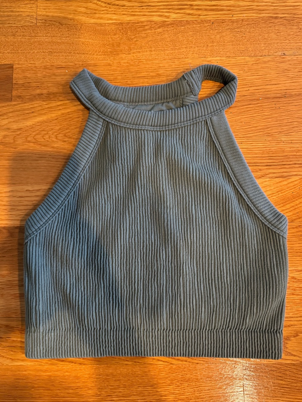 Aerie Women's Ribbed Long Line Top Green L